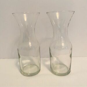 Vintage Small Glass Carafe Decanters Set of 2